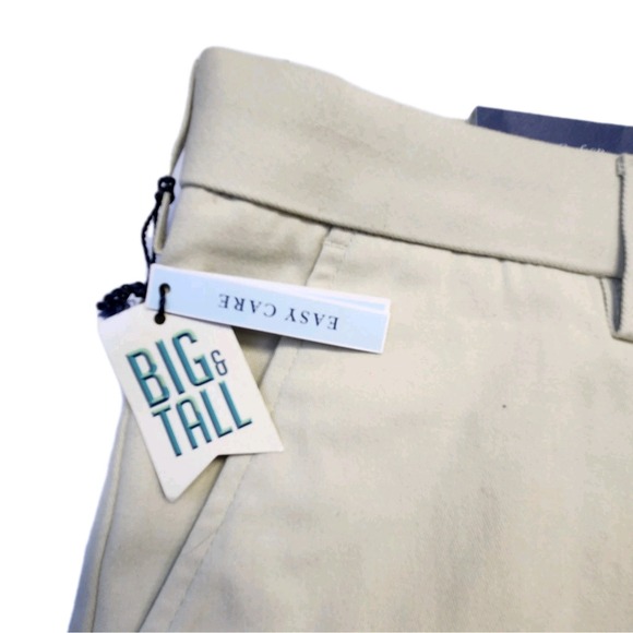 Croft & Barrow Mens 46x32 Khaki Pants Beige Easy Care Relaxed Fit Big & Tall NWT - Picture 11 of 15